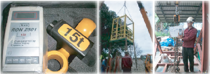 Test load by digital crane scale